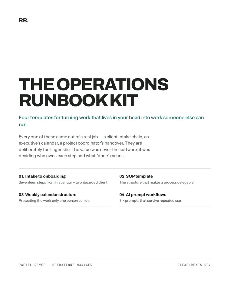 Cover of the Operations Runbook Kit